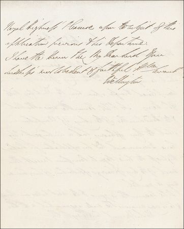 Lot #356 Duke of Wellington Handwritten Letter Signed - Image 2
