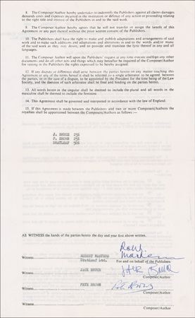 Lot #781 Cream: Cream signs for royalties for their first single - Image 2