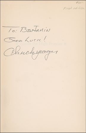 Lot #489 Chuck Yeager Book - Image 1