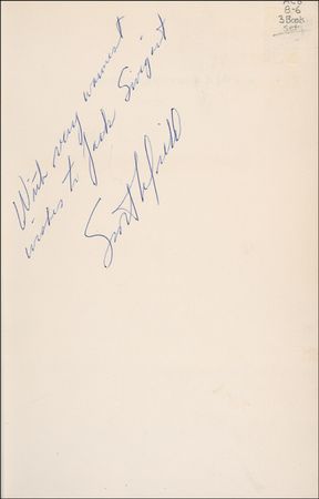 Lot #423 Scott Crossfield: From one icon to another—Crossfield inscribes to Swigert - Image 1