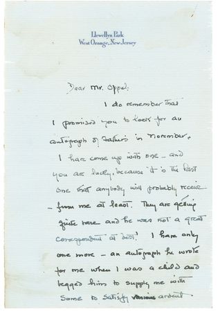 Lot #161 Thomas Edison Signature - Image 1