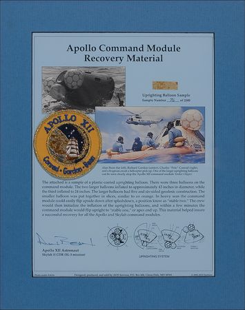 Lot #461 Edgar Mitchell and Alan Bean NASA Sample Sheets - Image 1