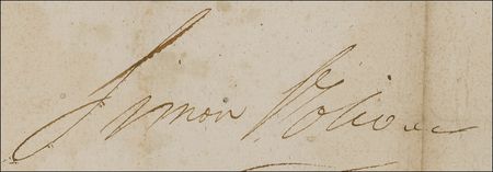 Lot #117 Simon Bolivar and Antonio de Sucre: Military promotion signed by Bolivar and de Sucre - Image 2