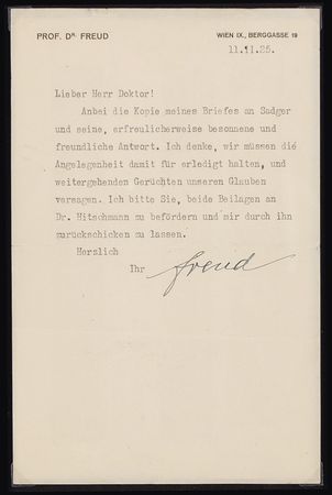 Lot #173 Sigmund Freud: Fed up with ?rumors,? Freud mentions two of his controversial and contentious colleagues - Image 2