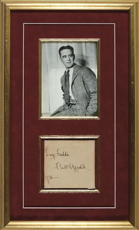 Lot #541 F. Scott Fitzgerald: Boldly signed, the year after Gatsby - Image 1