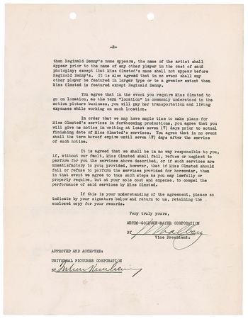 Lot #1088 Irving Thalberg Signed Document - Image 2