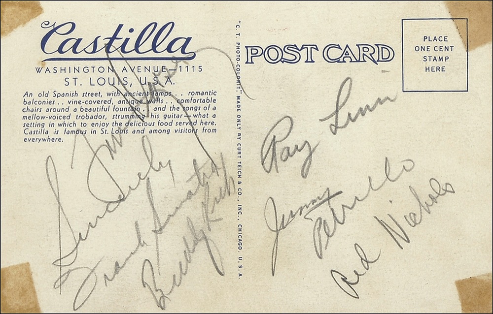 Lot 803 Frank Sinatra and Friends: ‘Ol’ Blue Eyes’ and his ex-boss sign in St. Louis