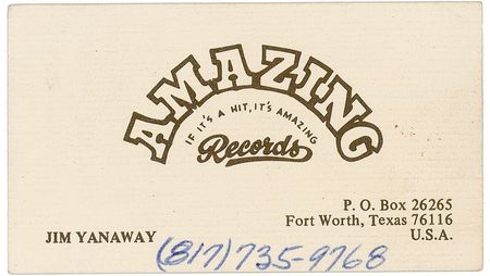 Lot #817 Stevie Ray Vaughan Business Card - Image 2