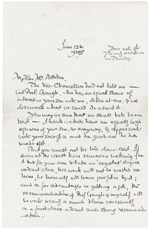 Lot #549 J. R. R. Tolkien: Lord of the Rings creator calms a favored student?s parents; ?If only he could have realized what mild & gentle folk we ferocious examiners actually are? - Image 1