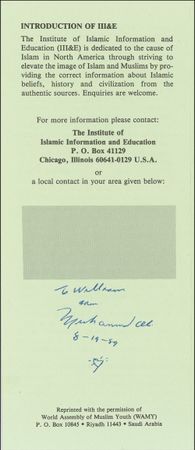 Lot #1196 Muhammad Ali Pamphlet - Image 1