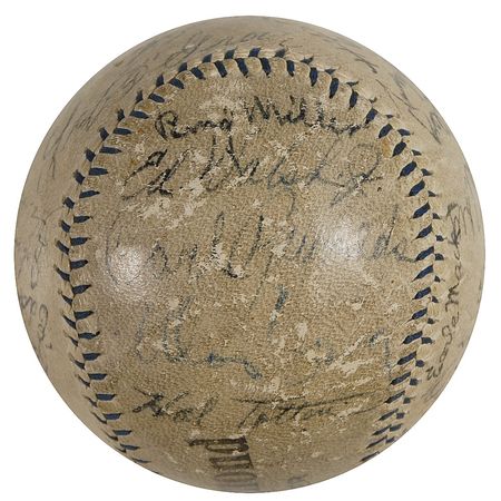 Lot #1245 Foxx, Cochrane, and Grove Baseball - Image 3