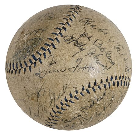 Lot #1245 Foxx, Cochrane, and Grove Baseball - Image 5