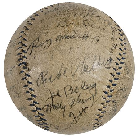 Lot #1245 Foxx, Cochrane, and Grove Baseball - Image 6