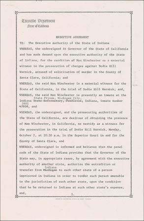 Lot #84 Ronald Reagan Signed Document - Image 1