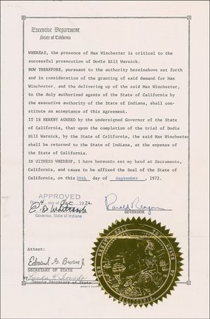 Lot #84 Ronald Reagan Signed Document - Image 2