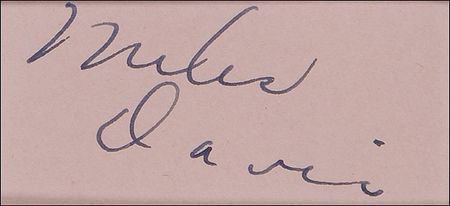 Lot #697 Miles Davis Signature - Image 2