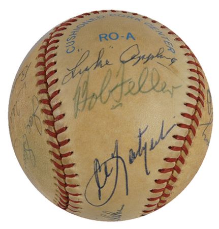 Lot #1203 Baseball Hall of Famers Baseball - Image 1