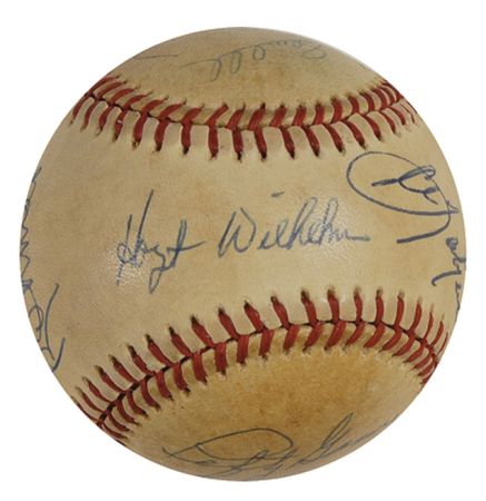 Lot #1203 Baseball Hall of Famers Baseball - Image 3