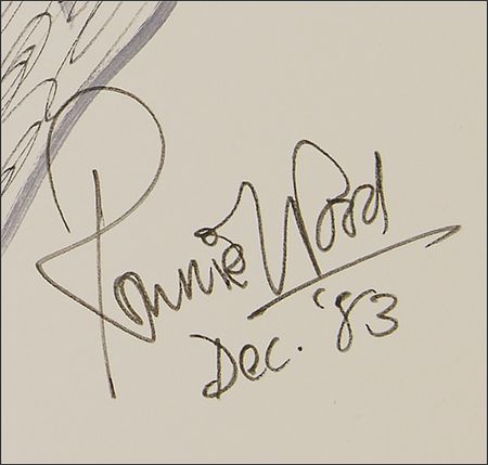 Lot #797 Rolling Stones: Wood, Ron: Ronnie Wood’s original oversized caricature of legendary guitarist Jeff Beck - Image 2