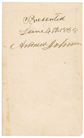 Lot #53 Andrew Johnson: Signed just ten days after narrowly escaping impeachment - Image 2