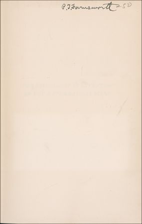 Lot #189 Philo T. Farnsworth Book - Image 1