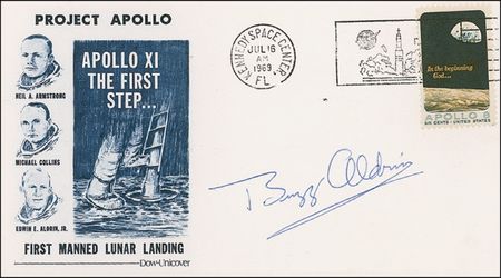 Lot #344 Buzz Aldrin and Michael Collins Commemorative Covers - Image 2
