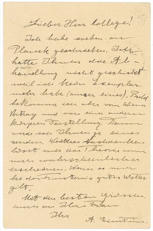 Lot #184 Albert Einstein: Still years from validation, Einstein seeks proof for his Theory of Relativity - Image 1