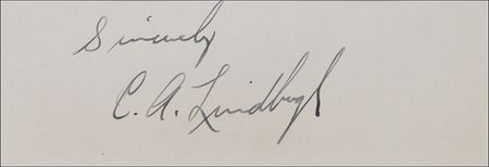 Lot #414 Charles Lindbergh Signature - Image 2