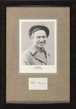 Lot #982 Will Rogers Signature - Image 1