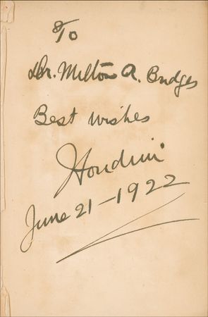 Lot #923 Harry Houdini Book - Image 1
