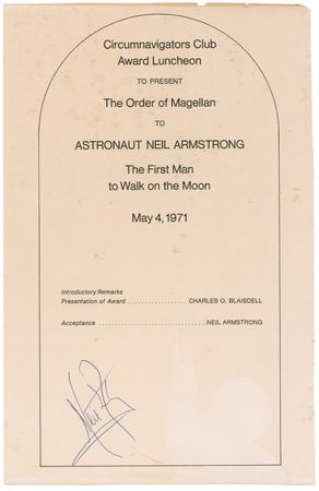 Lot #375 Neil Armstrong: Armstrong joins an elite group of world travelers - Image 2