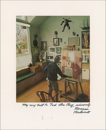 Lot #532 Norman Rockwell: Rockwell questions his collaborator’s possible conflict of interest: “I do not know if…the Saturday Evening Post like the idea” - Image 1
