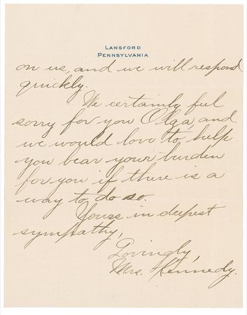 Lot #229 Rose Kennedy Handwritten Letter Signed - Image 2