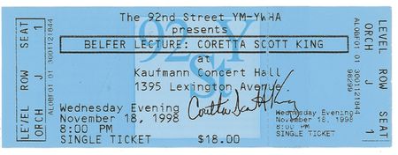 Lot #239 Coretta Scott King Tickets - Image 2