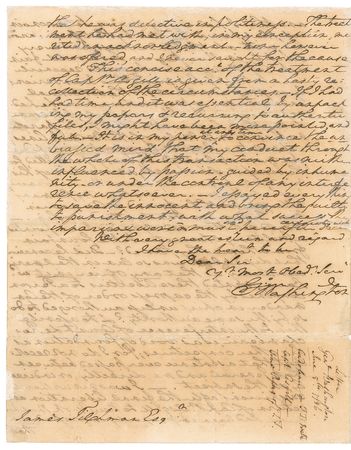 Lot #121 George Washington: Washington denies charges that he psychologically tortured a British prisoner, chosen by lottery for retaliatory execution, by “erecting a [gallows] before his prison window” - Image 4