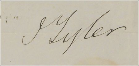 Lot #118 John Tyler: Tyler signs a four-language ship’s paper for the Gold Hunter - Image 2
