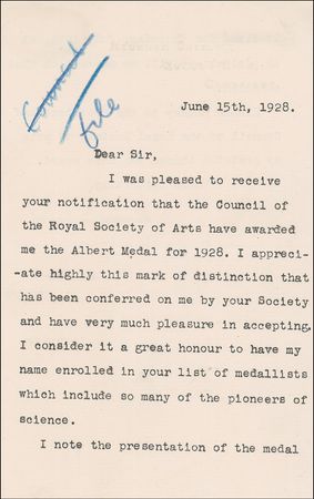 Lot #275 Ernest Rutherford Typed Letter Signed - Image 1
