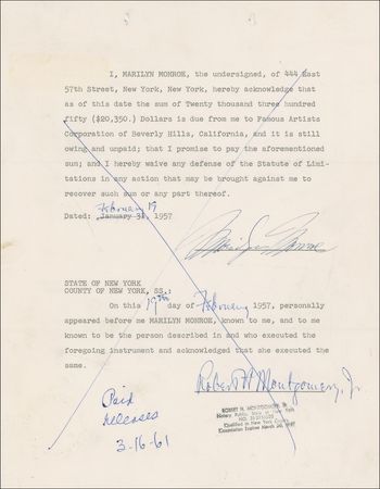 Lot #961 Marilyn Monroe: Marilyn?s considerable debt to Famous Artists - Image 1