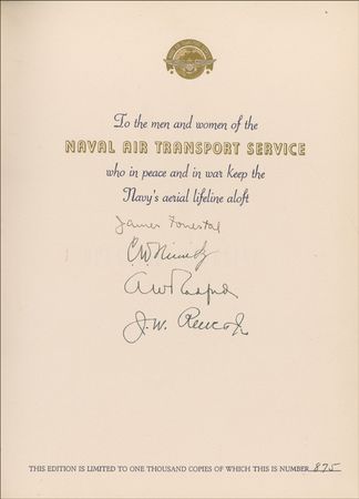 Lot #328 Chester Nimitz and James Forrestal Book - Image 1