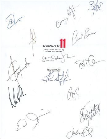 Lot #1132 Oceans 11 Script - Image 1