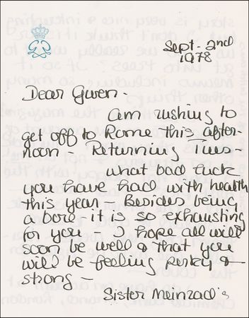 Lot #930 Grace Kelly: “I think of you often especially when nibbling a zucchini flower” - Image 1