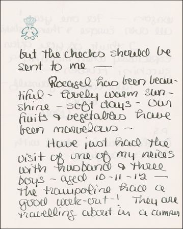 Lot #930 Grace Kelly: “I think of you often especially when nibbling a zucchini flower” - Image 3