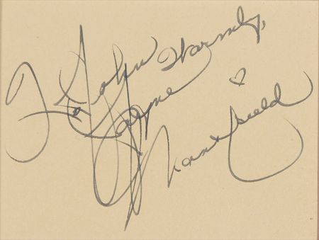 Lot #954 Jayne Mansfield Signature - Image 2