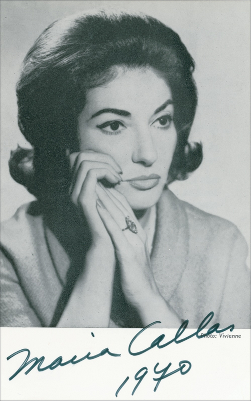 Lot 606 Maria Callas Signed Photograph