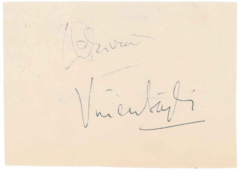 Lot 958 Vivien Leigh and Laurence Olivier Signature