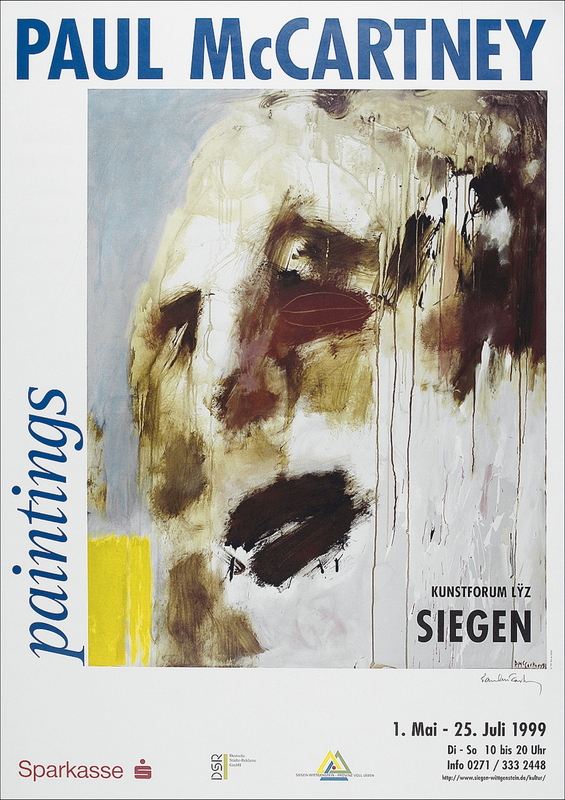 Lot 651 Beatles: Paul McCartney: McCartney signs a poster from his first art exhibit