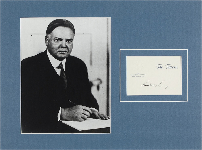 Lot 46 Herbert Hoover Signature