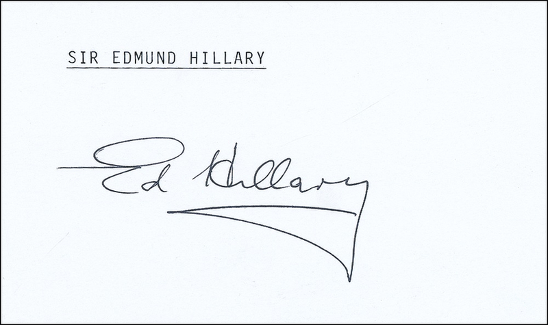 Lot 207 Edmund Hillary