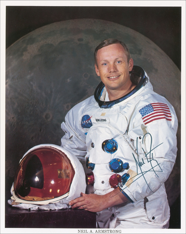 Lot 403 Neil Armstrong: Superb uninscribed photo of the first man to walk on the moon