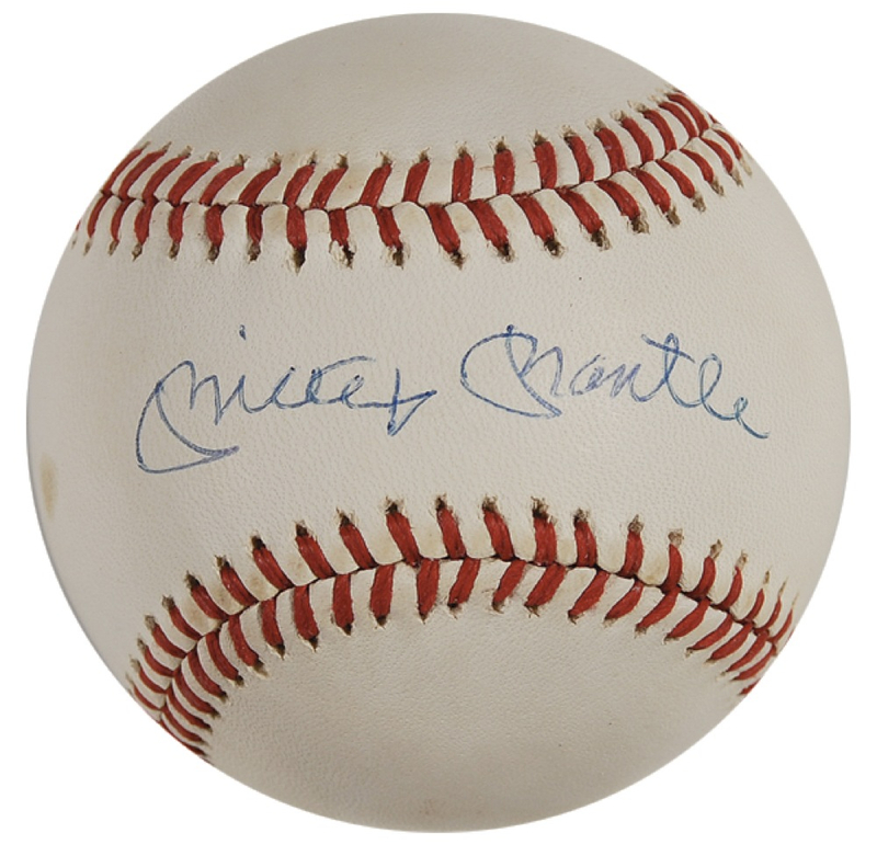 Lot 1282 Mickey Mantle Baseball